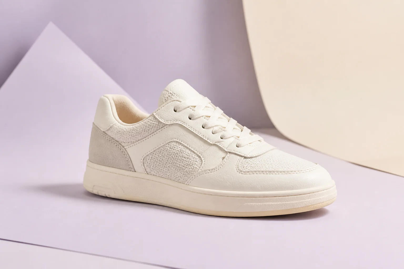 Jasny sneaker w nowoczesnej aranżacji